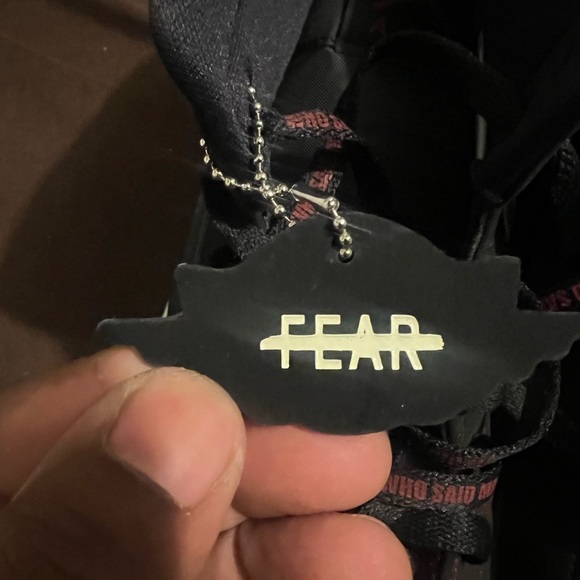 Jordan Black and Red Athletic High-Top Sneakers Jordan 1 Come Fly With Me - Picture 9 of 12